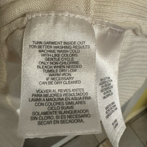 Anne Klein White Gold Button Down Patch Pocket Cardigan• Small - Picture 8 of 8